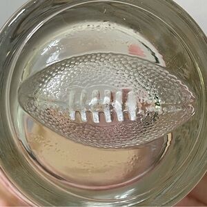 Football Embossed Indented Clear Glass Beer Pilsner Beverage Tumbler 5.75"